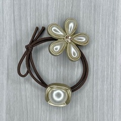 ヘアゴム パール フラワー 韓国 