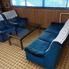 ソファ セット ガラステーブル付
