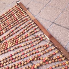 玉のれん レア 木製 横幅の長さ調節ができる 昭和 レトロ 当時物の画像