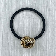 ヘアゴム ゴールド メタル モチーフ 