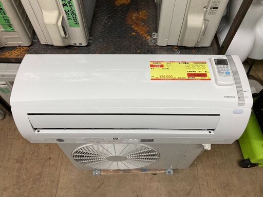 K05235　中古エアコン コロナ 2020年製 主に6畳用 冷房能力 2.2KW / 暖房能力 2.5KW