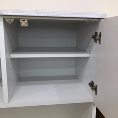 新生活に！土井インテリア工業の2枚扉レンジボード(ホワイト)のご紹介です！！