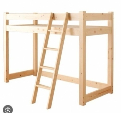 無印パイン材ロフトベッド