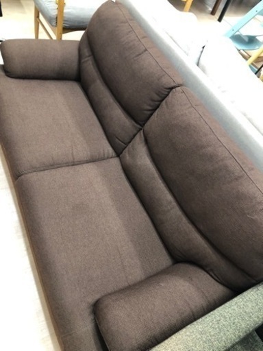 新生活応援！2人掛けソファブラウン(布製)