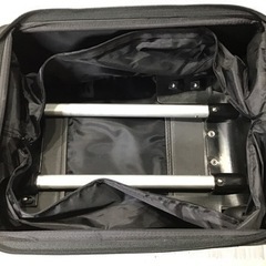ソフトケース　旅行バック　キャリーカート　BLACK②の画像