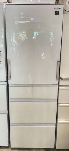送料無料・設置無料有りSHARP 大型 冷凍冷蔵庫 412L 2021年製 SJ-G413G-W 中古家電