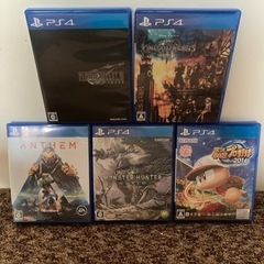 【Ps4 ソフト5本セット】FF7R/KH3/MHW/パワプロ/...