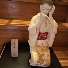 博多人形　松尾文夫ポーズ人形　身支度　着物人形　陶器人形　陶器　...