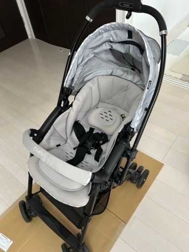 (決まりました)コンビベビーカー　スゴカル4キャスエアー　エッグショック　HK ライトグレー　中古品
