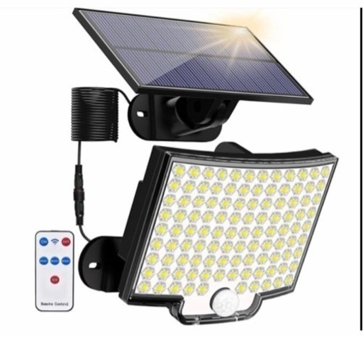(新品) Solar Lights For Outside, 106LED 3Modes With 5M Cable Split Motion Sensor Outdoor Lights With Remote Control, Solar Lights Outdoor Waterproof, Outdoor Solar Lights For Yard,Patio,Garden,Garage