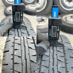 155R13 8P.R VAN01 & 185R15 103/101L  SPLT38 6本セット　ホイール付きの画像