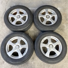 H410-2)215/65R16+社外16インチアルミ中古4本セ...