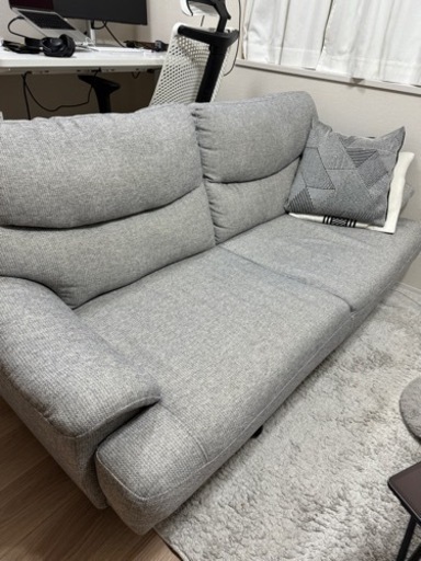 ニトリ　3人掛けソファー　グレー