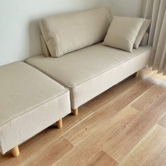 ソファ 洗えるカバー 3人掛け　ベージュ