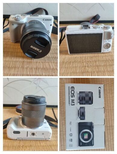Canon EOS M3 ミラーレスカメラ（18-55 mm レンズ、充電器、ケーブル付き）