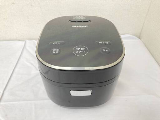 JT431 (O) SHARP シャープ ジャー炊飯器 KS-CF05C 2020年製 3合炊き マイコン 黒厚釜 黒 ブラック 通電保温確認済み 中古現状品 現地引き取りのみ