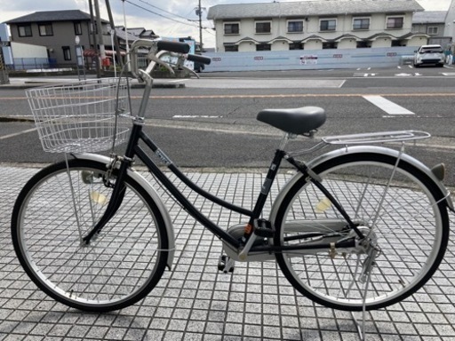 【26インチ自転車】美品❗️アサヒサイクル製　変速なし　グリップ、サドル新品❗️強化リヤキャリア使用　若林自転車　膳所店　SALE中❗