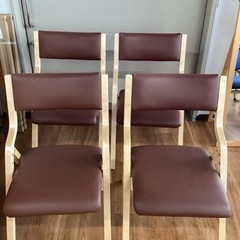折りたたみチェア4脚セット【町田市再生家具】　240116