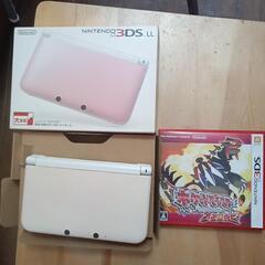 譲渡決定❗任天堂3DSLLピンクホワイト本体＆ポケモンオメガルビ...