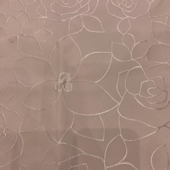 （美品）ピンク花柄　カーテン＋レースの画像