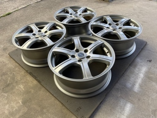 H410-4)ブリヂストン17インチアルミ中古4本セット！7J-17+38 114.3/5H