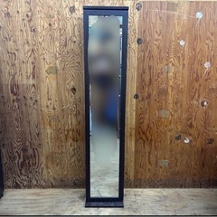 k0409602 ミラーボックス 全身鏡 スリム　靴箱 日用品 収納 スタンドミラー キャビネット 収納棚 玄関 クローゼット現状品 中古品 姿見鏡の画像