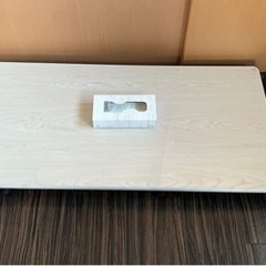 机 110×55白いテーブル マット付き 家具 オフィス用家具の画像