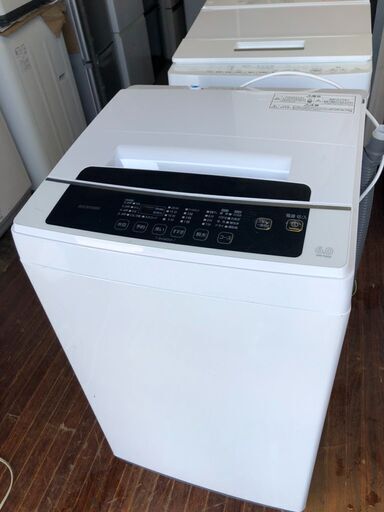 北九州市内配送無料店2020年式　アイリスオーヤマ 上面 洗濯機 6kg 全自動 1人暮らし まとめ洗い 毛布 部屋干し お急ぎコース ステンレス槽 IAW-T602E