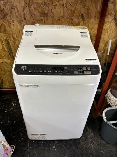 ☆中古￥14,800！【店長おすすめ！】SHARP　5.0kg乾燥機付き洗濯機　家電　2020年製　ES-TX5DJ型　【BD085】