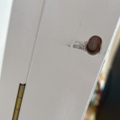 ミニベビーベッド　木彫　ホワイトの画像