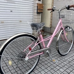 【26インチ自転車】美品❗️内装3段変速付　使用少ない❗️サドル、前カゴ新品❗️若林自転車　浜大津店　SALE中❗️の画像