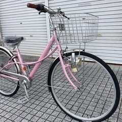 【26インチ自転車】美品❗️内装3段変速付　使用少ない❗️サドル、前カゴ新品❗️若林自転車　浜大津店　SALE中❗️の画像
