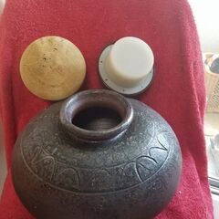 泡盛　古酒甕　古酒壺　シリコン蓋付属　容量約三升　三升甕　中古品の画像