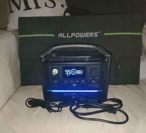 Ecoflow RIVER Max｜リバーマックス+ソーラーパネル 140W　非常用　キャンプ