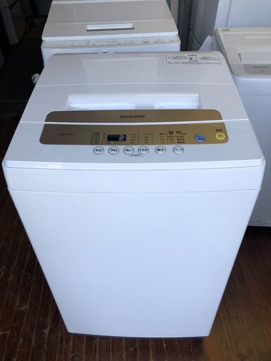 2020年式　アイリスオーヤマ 洗濯機 5kg 全自動 風乾燥 お急ぎコース ステンレス槽 ゴールド IAW-T502EN