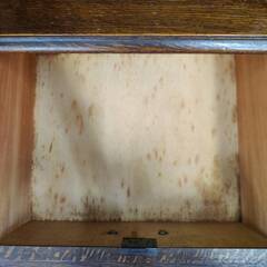 【愛品倶楽部柏店】日本橋三越購入家具 和製アンティーク ナラ材 4枚扉キャビネット の画像