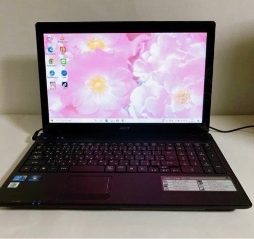 初期設定済み WEBカメラ/DVDつき ノートPC　 acer 15.6インチ