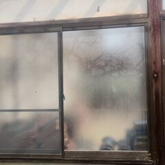 アルミサッシ　障子2枚　網戸1枚　立山アルミSA-1813　92年3月製の画像