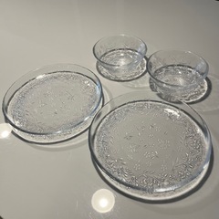 生活雑貨 食器 プレート　ガラス皿　4枚セット