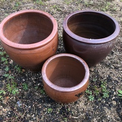 値下げしました！　水瓶　甕　壺　３個セット