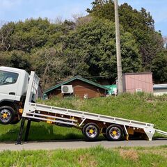 【I-0030】三菱 キャンター FE83EHY ハイジャッキ セルフローダー ウインチ 最大積載量3650kg リモコン付 3軸 車検付 メッキパーツの画像