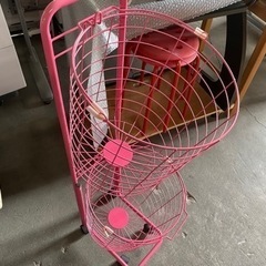 ランドリーバスケット　2段　ピンクの画像
