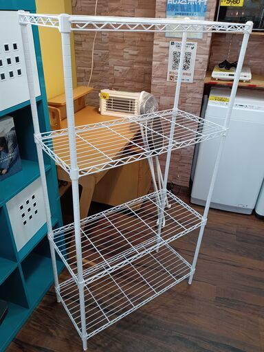 マルチラック　ホワイト　　サイズ（約）幅75×奥35×高143　　■近隣配送無料 買取GO‼　栄和店