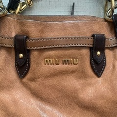 miumiu レザー　2wayバッグ　ミュウミュウの画像