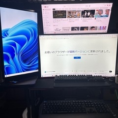 ［取引→🙆🏻‍♀️］パソコンモニター×3(直面×2、湾曲×1)