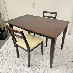  16817  田コーポレーション 伸縮ダイニングテーブルセット　3点   ◆大阪市内・東大阪市他 5,000円以上ご購入で無料配達いたします！◆ ※京都・高槻・枚方方面◆神戸・西宮・尼崎方面◆生駒方面、大阪南部方面　それぞれ条件付き無料配送あり！            