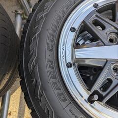 軽トラ、軽バン、4WDに！ブロックタイヤ＆ホイールセットの画像