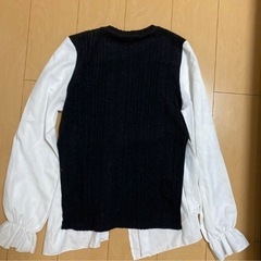 SHEIN シーイン　シフォンニットトップスの画像