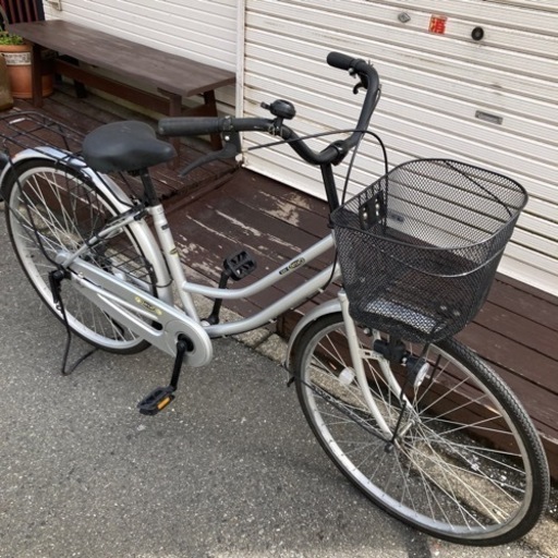 【売ります】26インチ　かご付き自転車　ギアなし