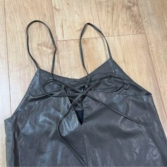 【新品】Rag out / フェイクレザー / キャミワンピースの画像